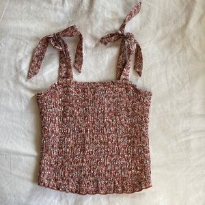Abercrombie smocked tank top